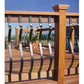 Deckorators 32" Deckorators Baroque Baluster Rails - Black (5 pack)