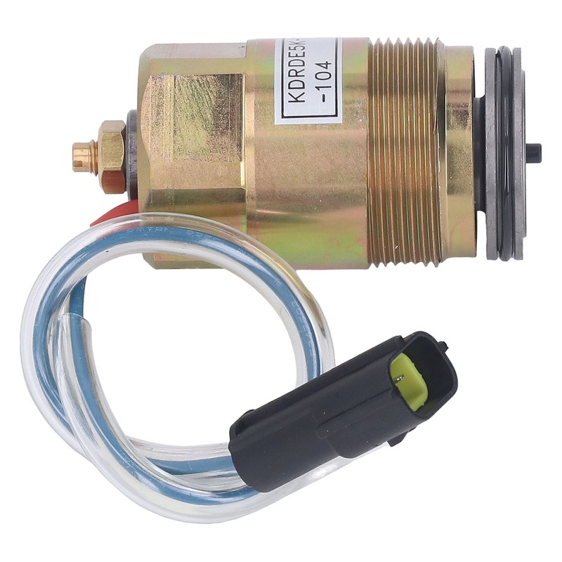 Hydraulic Pump Solenoid Valve Brass 2 Pins Excellent Performance Excavator
