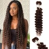 26 Inch Human Hair Deep Water Wave 2 Bundles/Pack 50g,