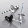Wensilon(150 pcs) 3/16 * 1/2" Large Cap Open End Aluminum