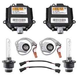 Loddery 28474-89904 28474-8991A 2 Set Xenon HID Ballast Headlight Control Unit with Igniter & D2S Bulb Compatible with Nissan Altima Maxima Murano 370Z 350Z G35 G37 FX35 FX45 QX56 QX70 QX80