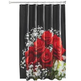 Stoneberry Home® 14-Piece Shower Curtain Sets Polyester,Memory Foam Rose