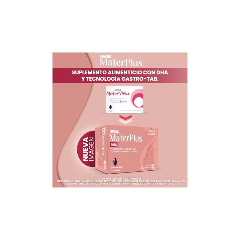 Mater Plus Suplemento con DHA Caja con 30 Cápsulas
