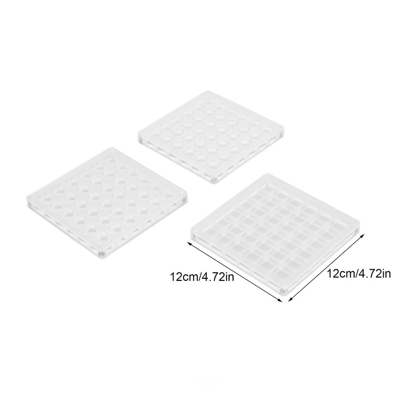 3pcs 36 Grids Acrylic Magnetic Shell Display Case Decorative Shell