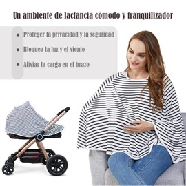 Bufanda para la lactancia materna,Manta para Amamantar,Cubierta de Lactancia Materna,4 en 1 Bufanda de Lactancia,360 grados,Transpirable