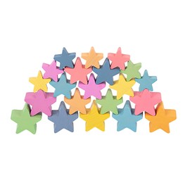 Rainbow Wooden Stars
