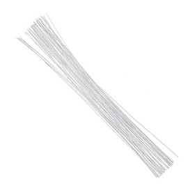 Decora 24 Gauge White Floral Wire 16 inch,50/Package
