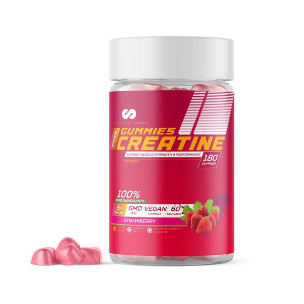 LIMITLESS PHARMA Limitless Pharma Pure Creatine Gummies | 5g Creatine
