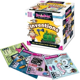 BrainBox Invention Brain Challenge Quiz Trivia Family Card Game - (55 cards)