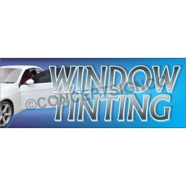 Concept Signs & Graphics 1.5'X4' WINDOW TINTING BANNER Outdoor Sign Auto Car Vehicle Glass Tint Dark Film