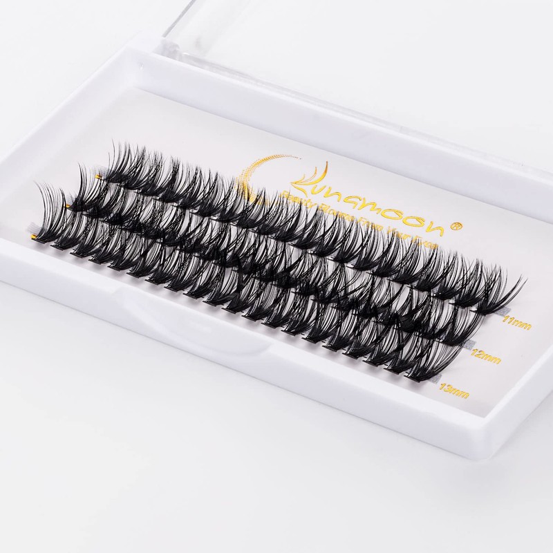 Lunamoon DIY Cluster Eyelashes, Individual Eyelashes for Eyelash Extensions, DIY