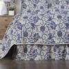 VHC Brands Dorset, Farmhouse Bed Skirt Dust Ruffle, Floral, King,