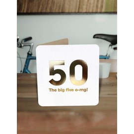 Brainbox Candy - Funny Age 50th Silly Humorous Cheeky Happy Birthday Card - 'Big Five O' - Fithtieth Perfect For Him Her Friend Brother Sister Partner Mum Dad Uncle Aunt