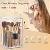 Makeup Brush Holder, Clear Make up Brush Holder with 17