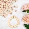 Oenothera 100 Pieces Smiley Face Beads, Wooden Faced Beads, Doll