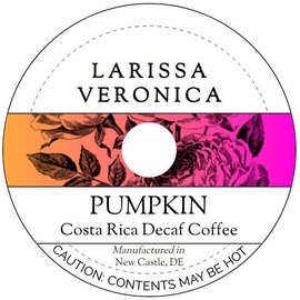 Pumpkin Costa Rica Decaf Coffee (Single Serve K-Cup Pods) (Gourmet, Naturally Flavored, Whole Coffee Beans) (12 pods, ZIN: 574256)