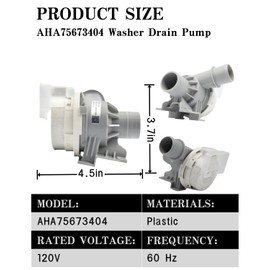 Upgraded AHA75673404 (OEM) Washer Drain Pump Assembly Compatible with LG Washer Pump WT7800CV,WT7100CW,WT7060CW,WT7300CV,WT7800CW,etc,Replaces AP6978814,PS12748410,EAP12748410,4961807. 2 Year QA