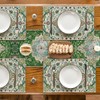 Artoid Mode Boho Placemats Set of 4, Daily Green Floral
