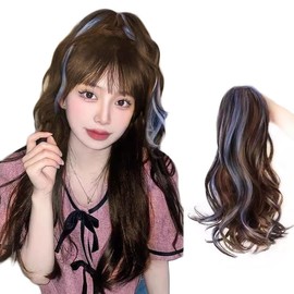YXO Ponytail Wig, Curl, Clip-type, Inner Curler, Extension, Point Wig, Women's, Natural, Fluffy, Extra Capacity, Stylish, Energetic