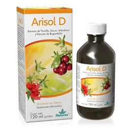 Arisol D Jarabe Extracto De Tomillo,arándano 120 Ml Naturex Sabor Limón Y Menta
