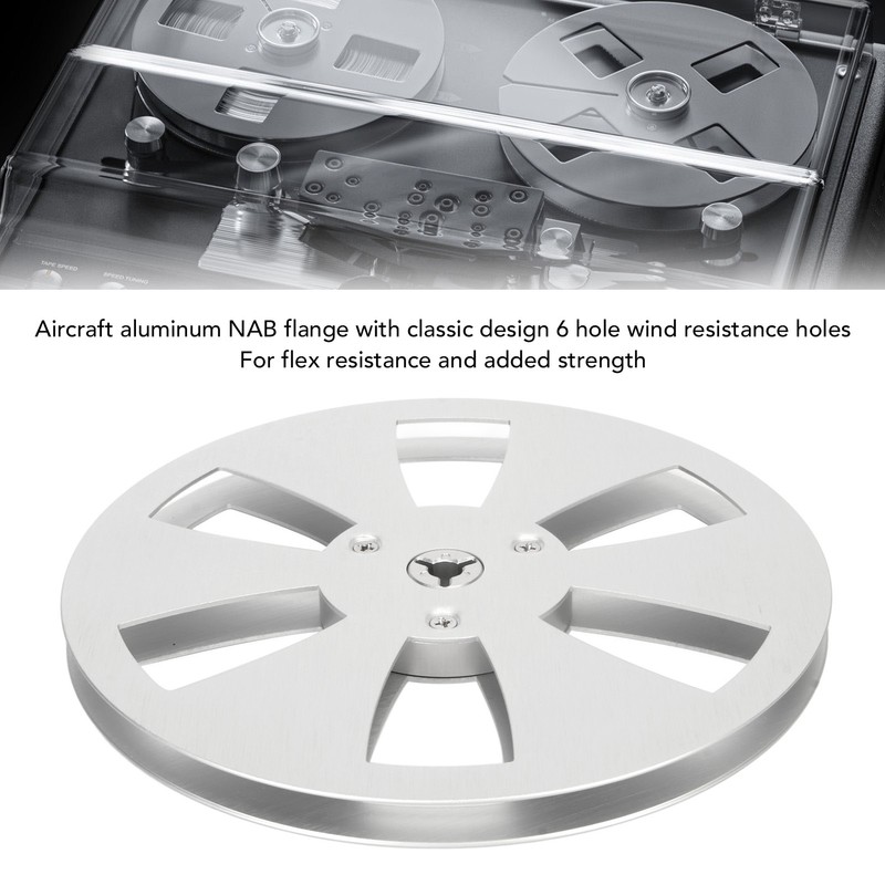 1/4 7 Inch Empty Reel Aluminum Alloy 6 Hole Open