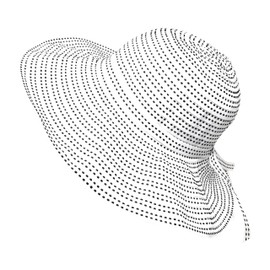 Packable Ribbon Crusher Sun Shade Beach Hat, Adjustable Wide Shapeable Brim, SPF UPF 50 UV Protection (White)