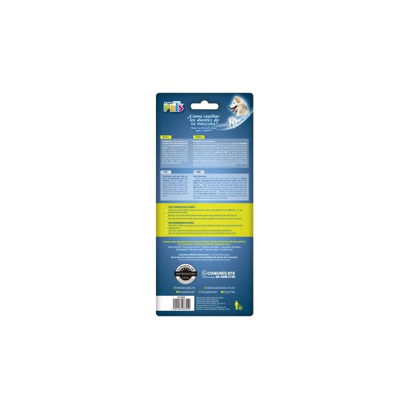 Fancy Pets Cepillo Dental de Doble Cabezal 360 para Perro