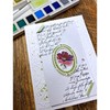 Rubber Cling Stamp Handwriting Script Design