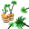 Wenrou Pack of 24 Plastic Coconut Palm Trees, Plastic Coconut