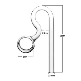 JARDLI Glass Lily Pipe Spin Outflow for Aquatic Plants Tank (13 mm for 12/16 mm Hoses)