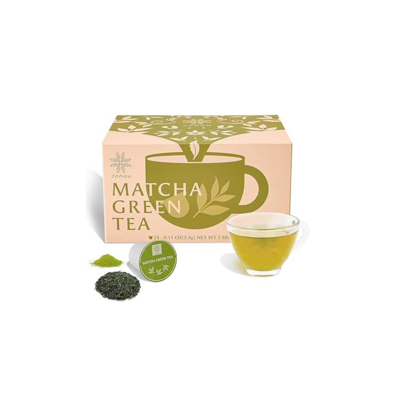 Johou Matcha Green Tea Pods for Keurig - 24 Count