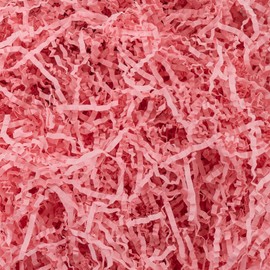 Uptotop Uptotop 1/2LB Pink Crinkle Cut Paper Shred Filler for Gift Wrapping Basket Filling, Birthday, Christmas, Thanksgiving, Wedding, Mother's Day