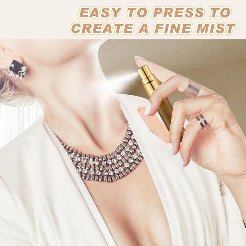 30 Pack Empty Mini Glass Spray Bottle Refillable Fine Mist