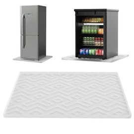Mini Fridge Silicone Mat - 19.7"x19.7"x0.4" Non-Slip, Spill-Proof, Drip Prevention | Ideal for Refrigerators, Washing Machines, Dryers, Wine Coolers, and Dishwashers