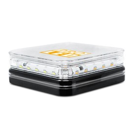 MS75AC Permanent Mount Amber/White LED Mini Beacon - 10 Flash Patterns