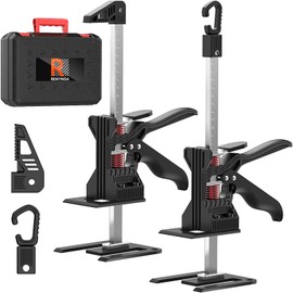 RENYINDA Labor-Saving Arm Jack Multifunctional Construction Jacks, Furniture Jacks， for Installing Windows and Doors, Lifting Furniture, Woodworking Tools, Wall Tile Positioning (Black, 15.7inches)