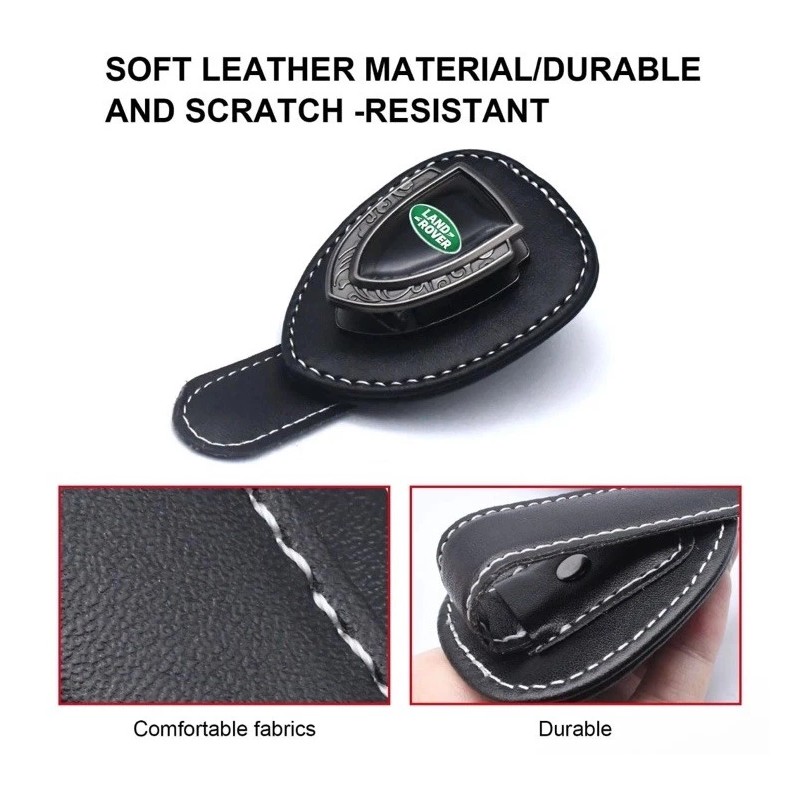 achard Leather Car Sunglass Holder Sun Shades Clipon Visor Hanger