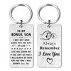 Jzxwan Bonus Son Gifts Keychain, I Love You Step Son