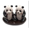 Panda Salt and Pepper Pots Set. Handpainted Ceramic Cruet Set