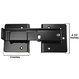 Jake Sales Double Gate Flip Sentry Gate Latch-Flip Latch, Latches Two Gates Together & can be Padlocked for Added Security-Heavy Duty Double Gate Latch is Powder Coated Black & has Bolt Gate Hardware