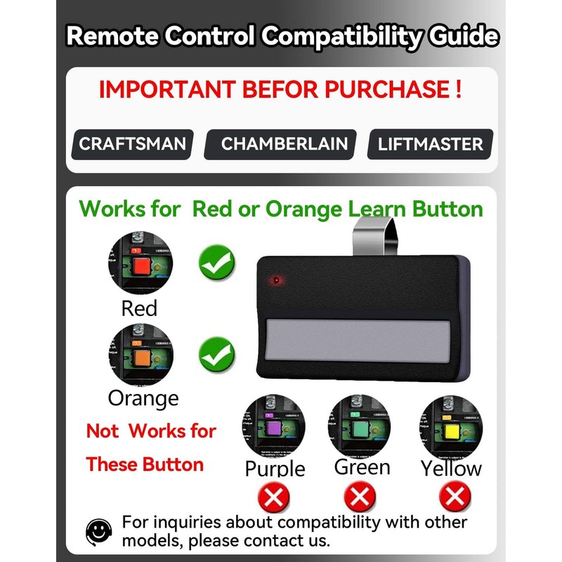 971LM 972LM 950CB Remote for liftmaster/Chamberlain Garage Door Opener Remote