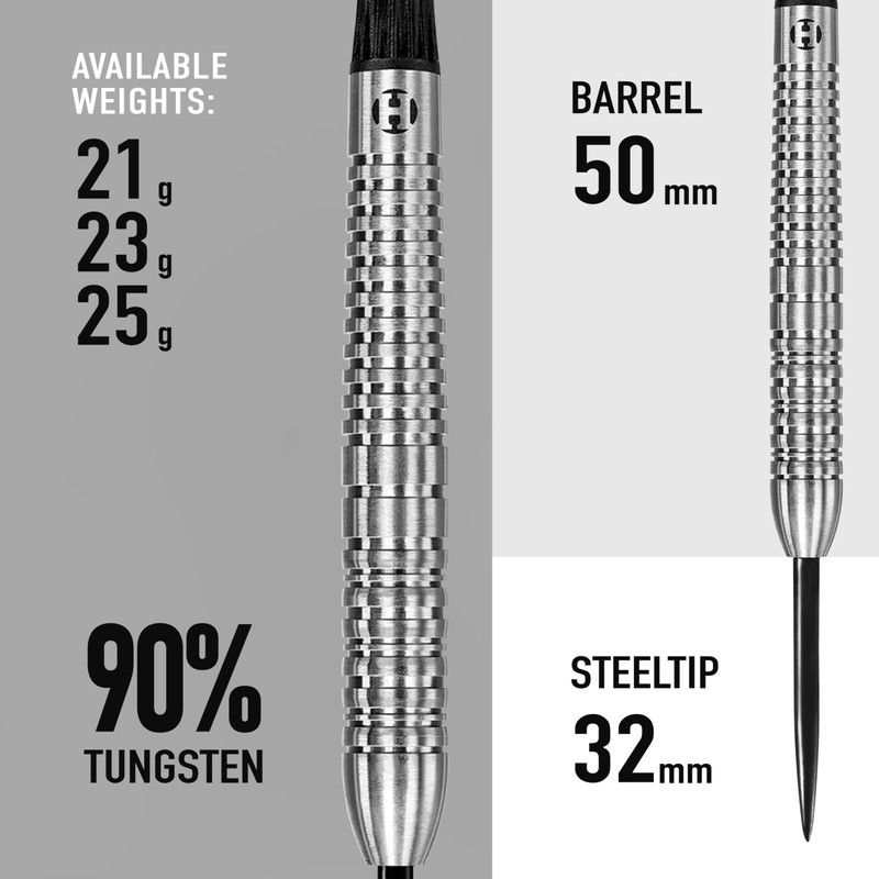 Harrows Damon Heta Natural 90% Steel Darts 23 g