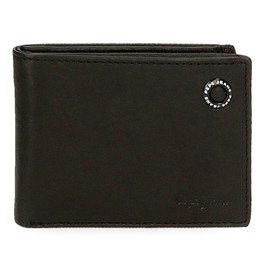 Pepe Jeans Badge Horizontal Wallet with Purse, Unique, Black/White, única, Horizontal Wallet with Purse