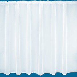 NetCurtainsUK Plain Lead Weighted Voile Net Curtain in White - ''Lyon'' (Drop: 229cm (90'')),LYONNET01