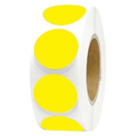 3/4 inch Round Circle Dot Sticker, 1000PCS Color Coding Sticker Labels for Small Business, School, Office, Home Oragnize Classify (Yellow)