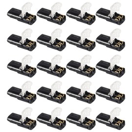 ALAMSCN 20PCS Wire Connectors 2 Pin Low Voltage Wire Connectors Quick Dual Wire Terminal Solderless Without Stripping for 20-22 AWG Electrical Wire Connection