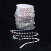 CENZICOM 30 Meters Crystal Beads Garland Strand, Iridescent Clear Acrylic