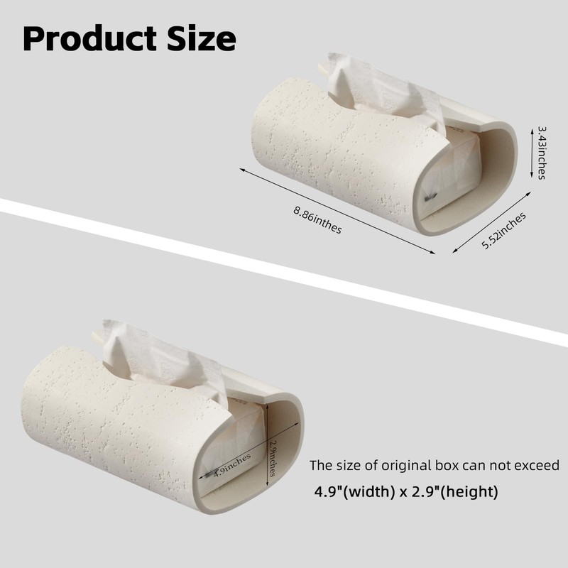WUUAHOME Tissue Box Cover Rectangle, Luxurious Facial Tissue Box Rectangular,