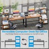 GreenForest Computer Desk 67 inch with Printer Shelf, Reversible Office