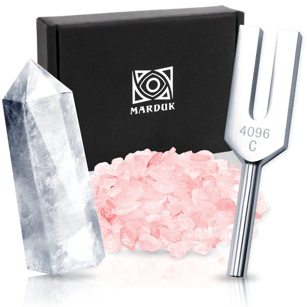 Marduk Tuning Fork, Crystal Tuner, 4096 Hz, Crystal, Tarot Card, Oracle Card, Purification Set